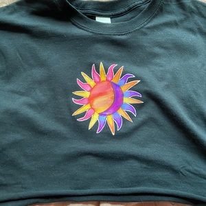 watercolor sun & moon crop top ☀️🌖
